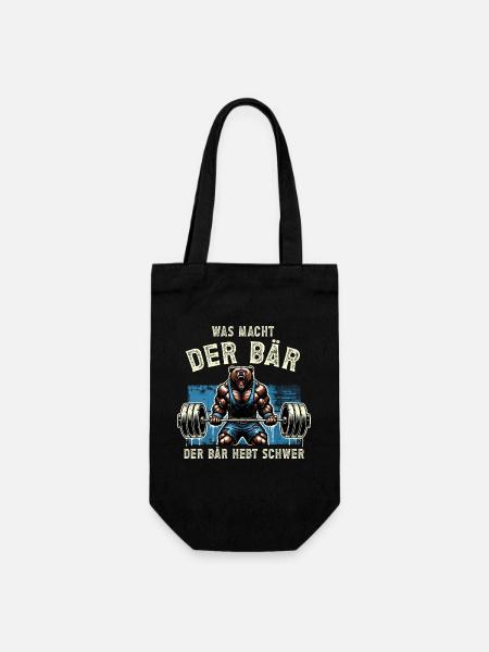 Bodybuilding Bodybuilder Fitness Geschenk Muskeln - Geschenkbeutel für Flaschen - Schwarz