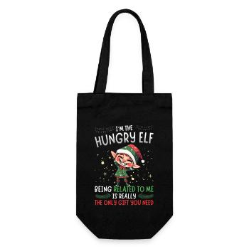 I'm the Hungry Elf - Christmas Matching Look - Gift Bag for Bottles - black - Front