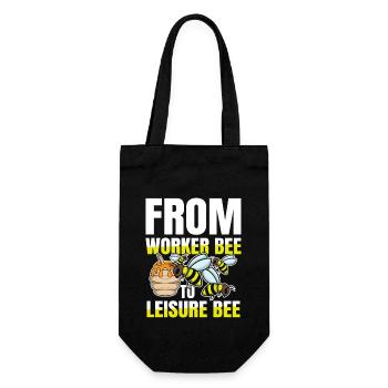 Rente Ruhestand From Worker Bee To Leisure Bee - Geschenkbeutel für Flaschen - Schwarz - Vorne