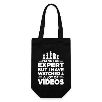 Ich bin kein Experte, aber ich habe eine Menge Videos gesehen - Geschenkbeutel für Flaschen - Schwarz - Vorne