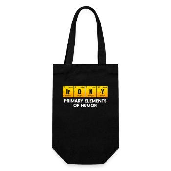 Éléments primaires de l’humour Science Ironie - Sac à bouteille - noir - Devant