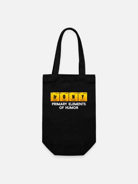Éléments primaires de l’humour Science Ironie - Sac à bouteille - noir