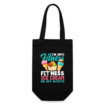Fitness amateur de crème glacée disant design - Sac à bouteille - noir - Devant