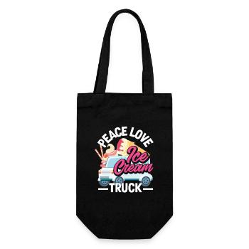 Peace Love Amateur de camion de crème glacée - Sac à bouteille - noir - Devant