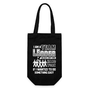 Team Leader I am A Team Leader - Gift Bag for Bottles - black - Front