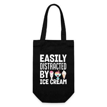 Easily distracted by cream for cream - Gift Bag for Bottles - black - Front