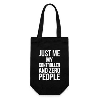 Introverted Gamer Declarer Calm - Gift Bag for Bottles - black - Front