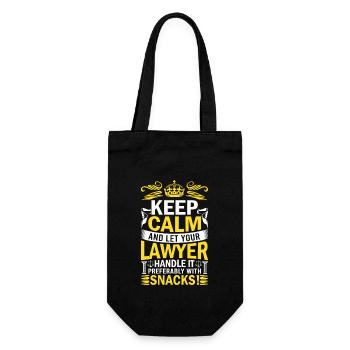 Bewahren Sie Ruhe und lassen Sie Ihren Anwalt damit umgehen - am besten - Geschenkbeutel für Flaschen - Schwarz - Vorne