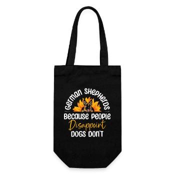 German Shepherds Because People Disappoint Dogs Do - Gift Bag for Bottles - black - Front