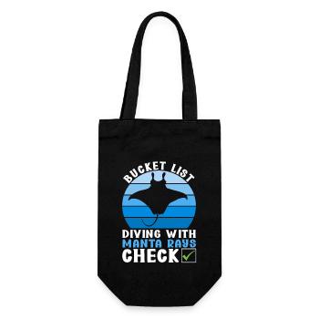 Mantarochen Großer Manta Meeresbewohner - Geschenkbeutel für Flaschen - Schwarz - Vorne