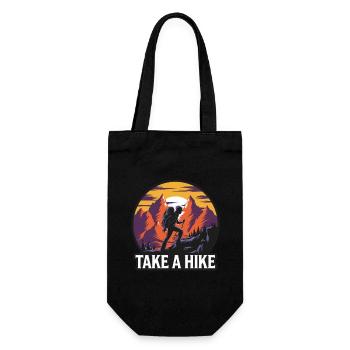 Take a Hike Wandern Wanderung für einen Wanderer - Geschenkbeutel für Flaschen - Schwarz - Vorne