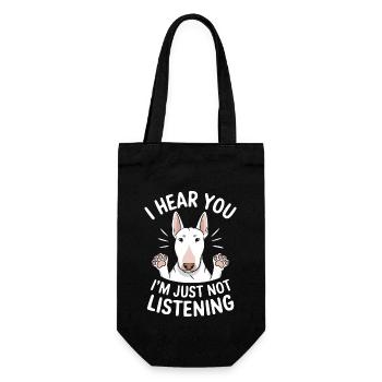 Bull Terrier Saying Funny Bull Terrier Gift - Gift Bag for Bottles - black - Front