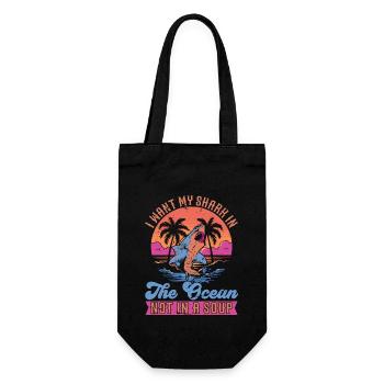 Passionné de requins Je veux mon requin en apnée - Sac à bouteille - noir - Devant