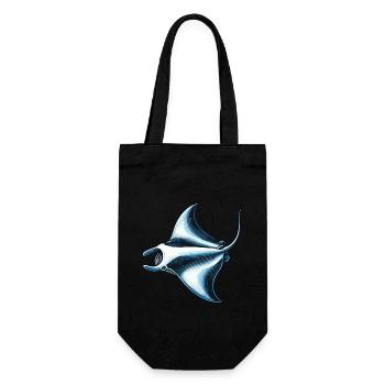Raies Manta Grandes créatures marines Manta - Sac à bouteille - noir - Devant