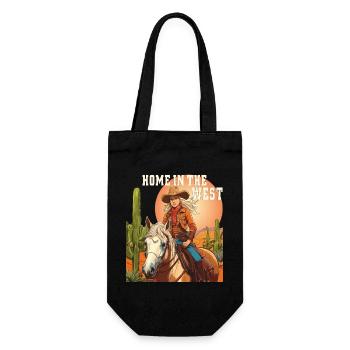 HOME IN THE WEST - Gift Bag for Bottles - black - Front