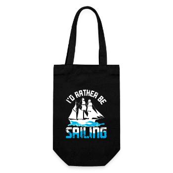 Voilier marin - Sac à bouteille - noir - Devant