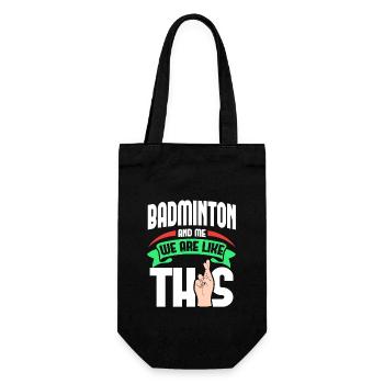 Badminton Me Are Like - Gift Bag for Bottles - black - Front