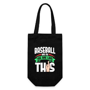 Baseball Me Are Like - Gift Bag for Bottles - black - Front