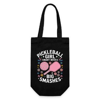 Pickleball Saying Girl Joke Pickleball Gift - Gift Bag for Bottles - black - Front