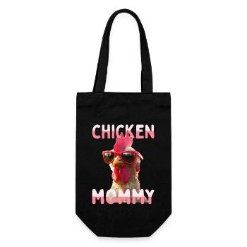 Poulet Maman Poulet Maman Femme du fermier Poules Fête des mères - Sac à bouteille - noir - Devant