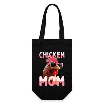 Poulet Maman Poulet Maman Femme du fermier Poules Fête des mères - Sac à bouteille - noir - Devant