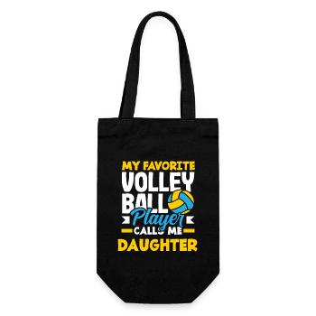 Ma joueuse de volley-ball préférée prénom ma fille - Sac à bouteille - noir - Devant