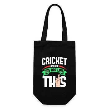 Cricket Me Are Like - Geschenkbeutel für Flaschen - Schwarz - Vorne