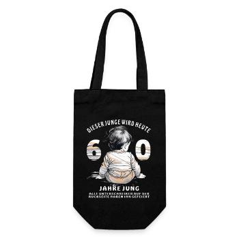 CHILD THIS BOY TURNS 60 TODAY - Gift Bag for Bottles - black - Front
