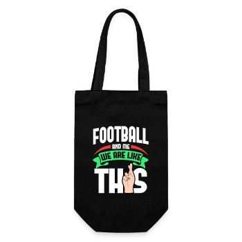 Football Me Are Like - Geschenkbeutel für Flaschen - Schwarz - Vorne