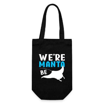 Manta Rays Great Manta Sea Creatures - Gift Bag for Bottles - black - Front