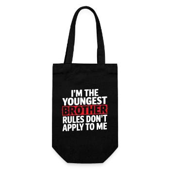 Je suis le plus jeune frère, les règles ne s’appliquent pas à moi - Sac à bouteille - noir - Devant