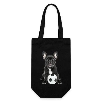 French Bulldog - Gift Bag for Bottles - black - Front