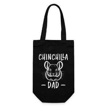 Chinchilla Spruch Dad Lustiges Chinchilla Geschenk - Geschenkbeutel für Flaschen - Schwarz - Vorne