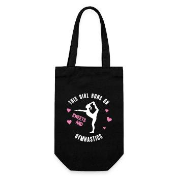Kunstturnen Turnen Gymnastik Turnerin Turn Girls - Geschenkbeutel für Flaschen - Schwarz - Vorne