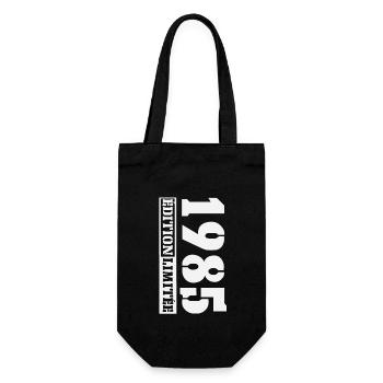 1985 Limitierte Auflage 40 Jahre Jubiläum Humor - Geschenkbeutel für Flaschen - Schwarz - Vorne