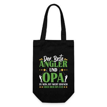 Opi BESTER ANGLER UND OPA SEIN IST NICHT EINFACH - Geschenkbeutel für Flaschen - Schwarz - Vorne