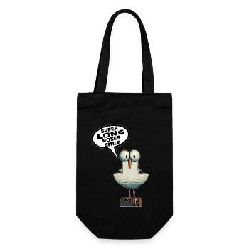 Möwe Spruch Moin Norden Lustiges Funshirt Geschenk - Geschenkbeutel für Flaschen - Schwarz - Vorne