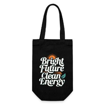 Solar Power Renewable Energy Sustainable Living - Gift Bag for Bottles - black - Front