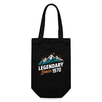 Legendary Since 1970 Hiker's Birthday Mountain Hiking - Gift Bag for Bottles - black - Front