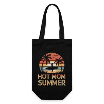 Hot Mom Summer - Surf - Gift Bag for Bottles - black - Front