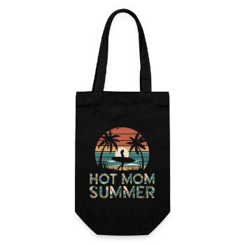 Hot Mom Summer - Surf - Gift Bag for Bottles - black - Front