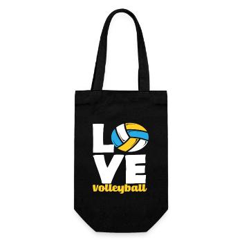 Love volleyball pure passion - Gift Bag for Bottles - black - Front