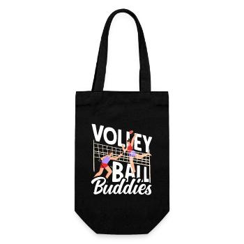 Volleyball Buddies Für Sportfans - Geschenkbeutel für Flaschen - Schwarz - Vorne