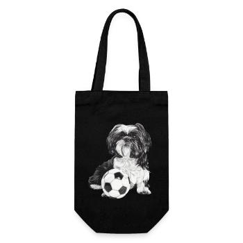 Shih Tzu - Geschenkbeutel für Flaschen - Schwarz - Vorne