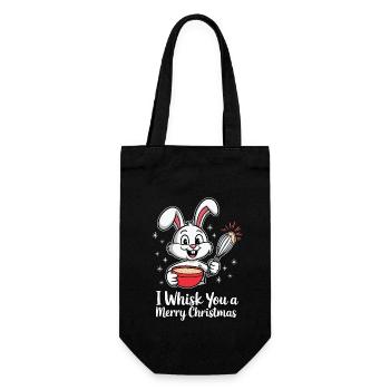 Je t’emporte un joyeux Noël Lapin de Noël - Sac à bouteille - noir - Devant
