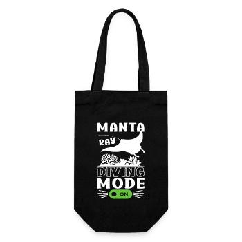 Manta Rays Great Manta Sea Creatures - Gift Bag for Bottles - black - Front