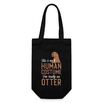 Loutre C’est mon costume humain Je suis - Sac à bouteille - noir - Devant