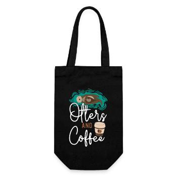 Otter Coffee Otters And Coffee - Gift Bag for Bottles - black - Front