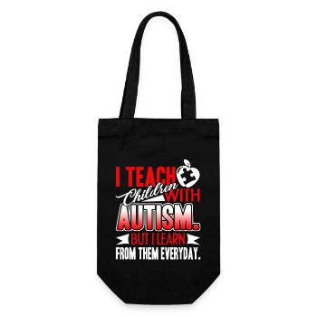 Autism I Teach Children With Autism - Gift Bag for Bottles - black - Front
