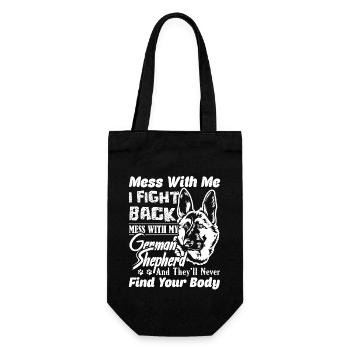German Shepherd Don't Mess With My Dog - Gift Bag for Bottles - black - Front